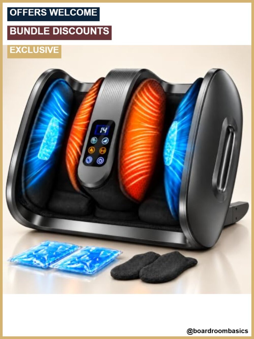 Shiatsu Foot Massager Heat Cold Kneading Calf Leg FSA HSA Eligible